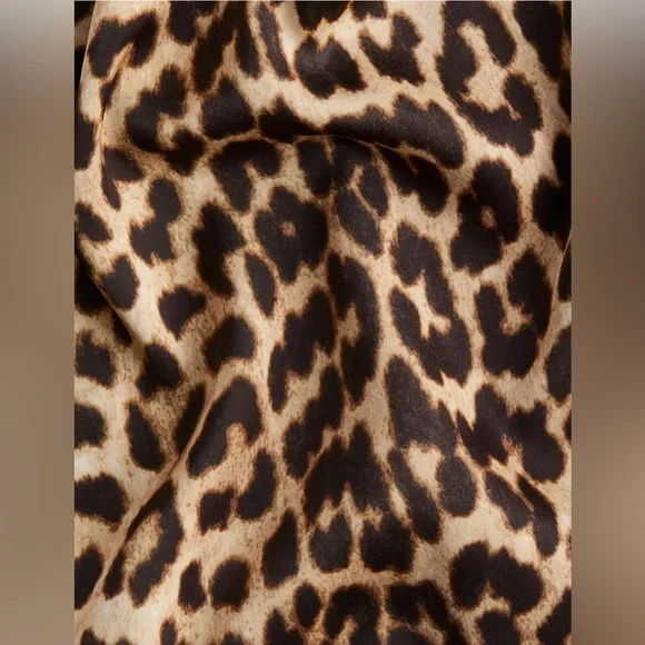 H&M Leopard 🐆 button down silk style blouse - XS - Picture 4 of 4
